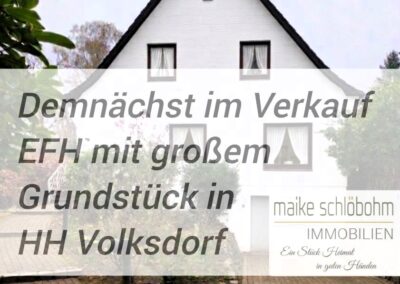 IN VORBEREITUNG – Einfamilienhaus mit großem Grundstück in 22359 Hamburg Volksdorf