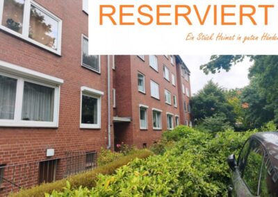 RESERVIERT Das Komplettpaket in Hamburg-Horn: Endetagenwohnung mit Loggia, Stellplatz, XXL-Keller