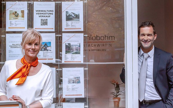 Maike Schlöbohm und Dominique Drexel, Immobilienmakler in Hamburg